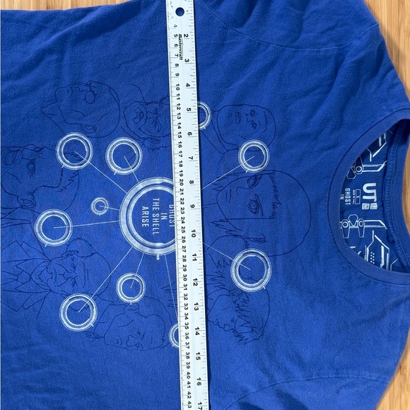 🤖 Uniqlo Ghost in the Shell Arise Shirt Womens Small Blue Anime Graphic Tee UT - Picture 6 of 8